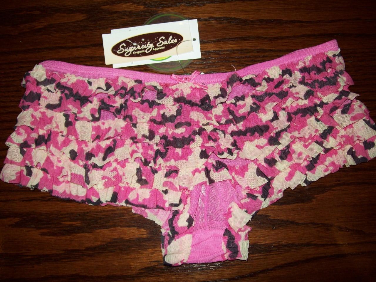NWT HONEYDEW MESH RUMBA BOYSHORT PANTIES 007 PINK CAMOUFLAGE L eBay